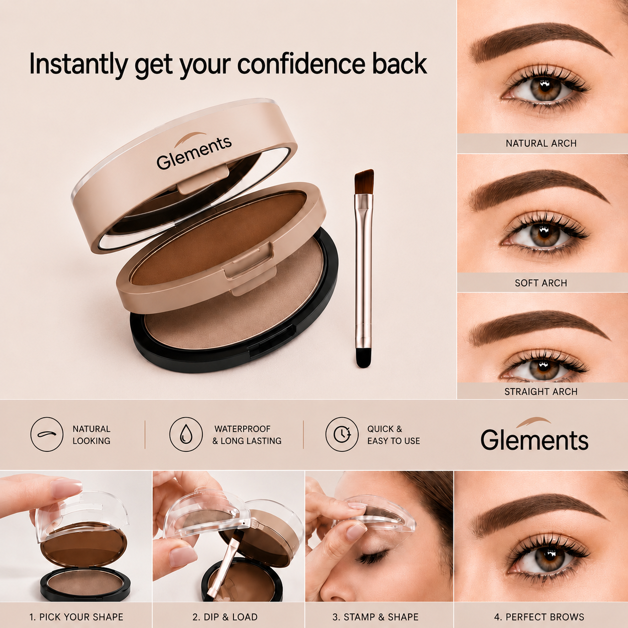 Glements™ Eyebrows Stamp